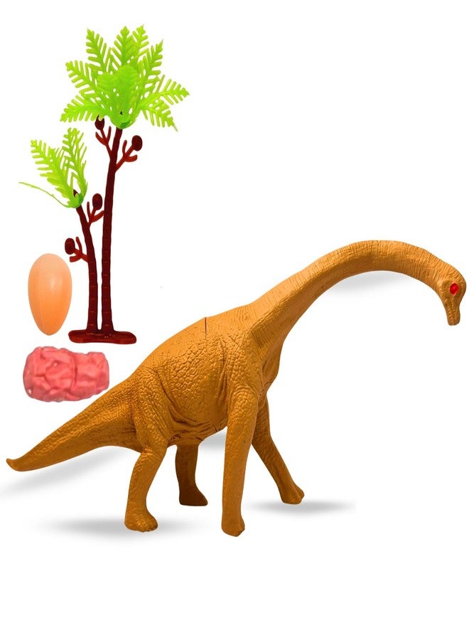 MALLEXO Realistic T-rex Dinosaur Action Figure for Kids 3+| 1Pcs Forest Dino with 7Pcs Jungle Set Accessories Prehistoric Wildlife Animal Figurine Playset for Boys and Girls Birthday Gift for Children - Image 1